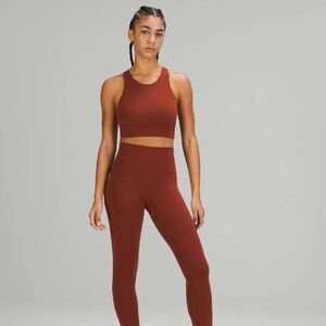 Brown Rust lululemon  Athletica winder train long line sports bra crop top 6
